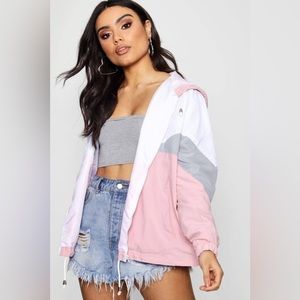 𝅺PINK and green US POLO ASSN rain jacket